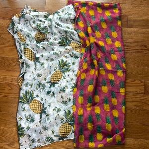 Pineapple print scarfs